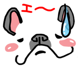 French bulldog and simple reaction 4. sticker #12109827
