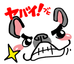 French bulldog and simple reaction 4. sticker #12109830