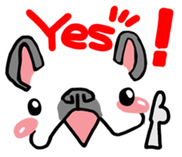 French bulldog and simple reaction 4. sticker #12109831