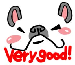 French bulldog and simple reaction 4. sticker #12109833