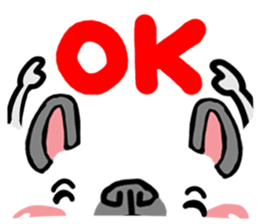 French bulldog and simple reaction 4. sticker #12109834