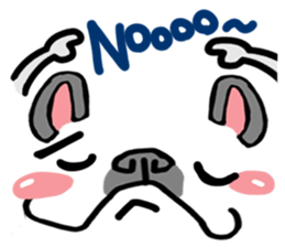 French bulldog and simple reaction 4. sticker #12109835