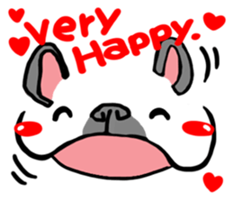French bulldog and simple reaction 4. sticker #12109842