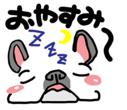 French bulldog and simple reaction 4. sticker #12109844