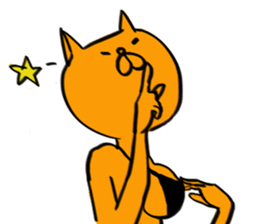 pin-up cat sticker #12110087