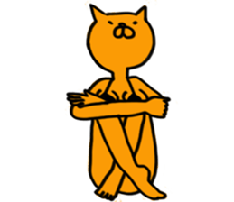 pin-up cat sticker #12110088