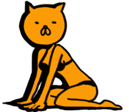 pin-up cat sticker #12110102