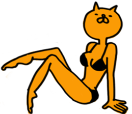 pin-up cat sticker #12110103