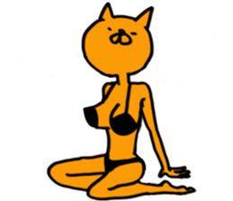 pin-up cat sticker #12110106