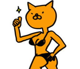 pin-up cat sticker #12110117