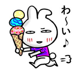 Poker face rabbit-4 (Summer) sticker #12111778