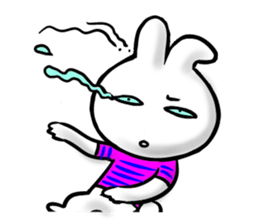 Poker face rabbit-4 (Summer) sticker #12111801