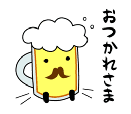 Mustache Beer Guy 2 sticker #12112136