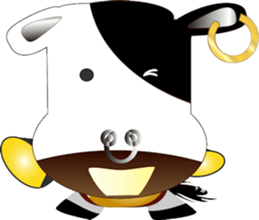 Sunglasses Funny cow sticker #12114146