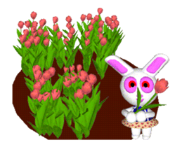 It is playful rabbit move stickers. sticker #12114384