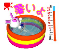 It is playful rabbit move stickers. sticker #12114392