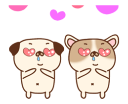 Charlie & Chino [Pug & French Bulldog] sticker #12114623