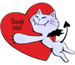 Devils cat & Angels cat E. No.2 sticker #12114801