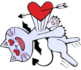 Devils cat & Angels cat E. No.2 sticker #12114806