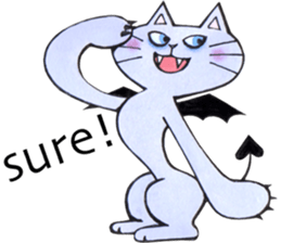 Devils cat & Angels cat E. No.2 sticker #12114809