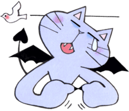Devils cat & Angels cat E. No.2 sticker #12114816