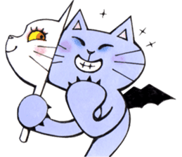 Devils cat & Angels cat E. No.2 sticker #12114833