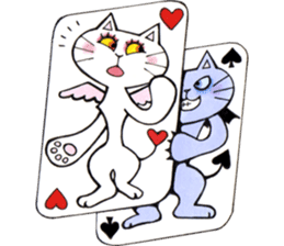 Devils cat & Angels cat E. No.2 sticker #12114837