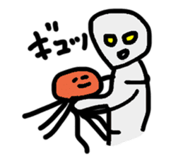 Aliens speaking an Okayama dialect sticker #12114852