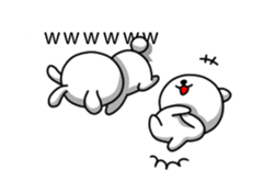 Disturbing rabbit and bear. sticker #12115103