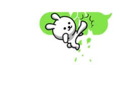 Disturbing rabbit and bear. sticker #12115108