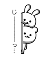 Disturbing rabbit and bear. sticker #12115123