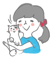 Fancygirl&cat sticker #12117020
