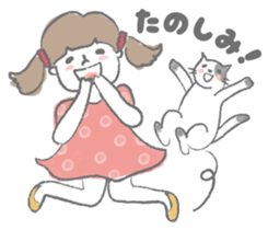 Fancygirl&cat sticker #12117024