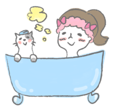 Fancygirl&cat sticker #12117038