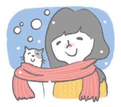 Fancygirl&cat sticker #12117052