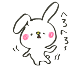 Hanging ear rabbit. sticker #12117292