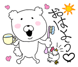 Heart conversation cotton candy Bear2. sticker #12119384