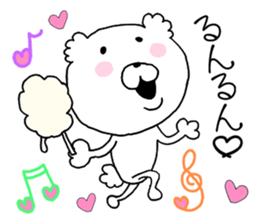 Heart conversation cotton candy Bear2. sticker #12119390