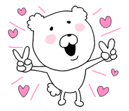 Heart conversation cotton candy Bear2. sticker #12119391