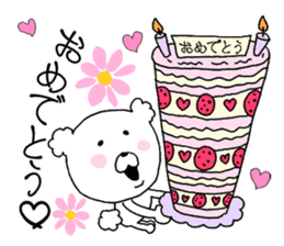 Heart conversation cotton candy Bear2. sticker #12119406