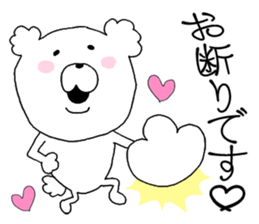 Heart conversation cotton candy Bear2. sticker #12119418
