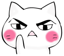 Mr. manly facial cat sticker #12120982