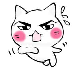 Mr. manly facial cat sticker #12120983