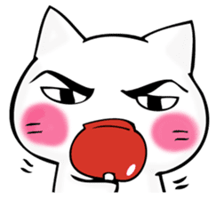 Mr. manly facial cat sticker #12120984