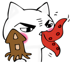 Mr. manly facial cat sticker #12120985