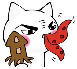 Mr. manly facial cat sticker #12120985