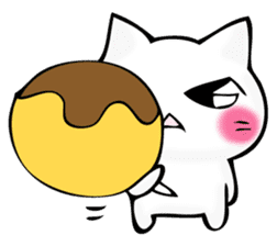 Mr. manly facial cat sticker #12120986