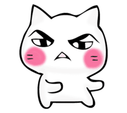 Mr. manly facial cat sticker #12120987