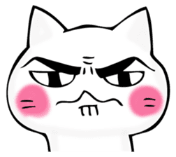 Mr. manly facial cat sticker #12120988