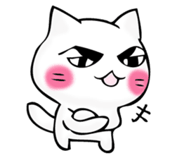 Mr. manly facial cat sticker #12120989